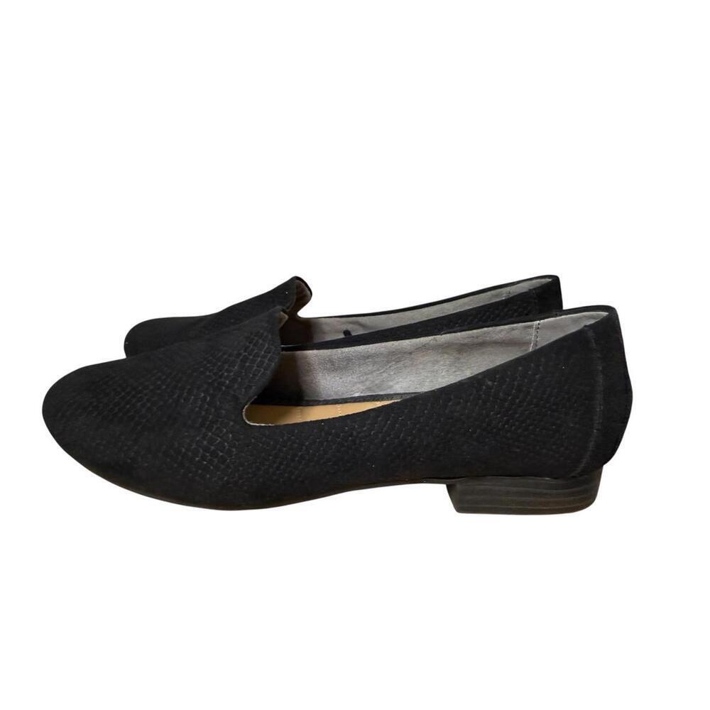 Me Too Promise Flat Women's Size 9 Black Slip On Loafers Preppy Comfort Dressy